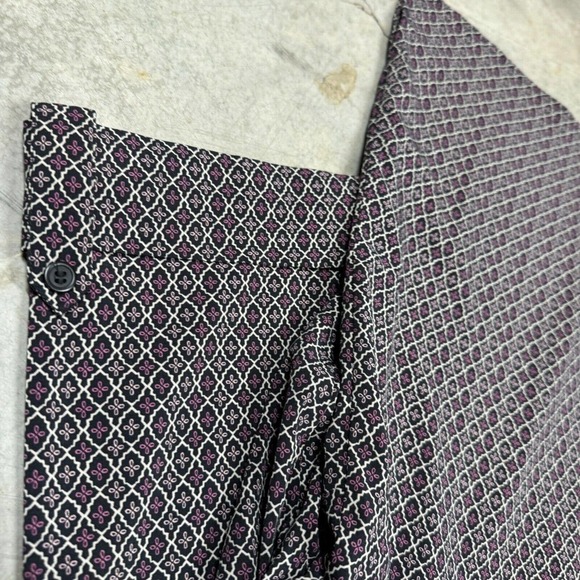 Catherines Top Womens 1X Black Pink Floral Print 3/4 Sleeve Button Up Collared - Picture 5 of 8